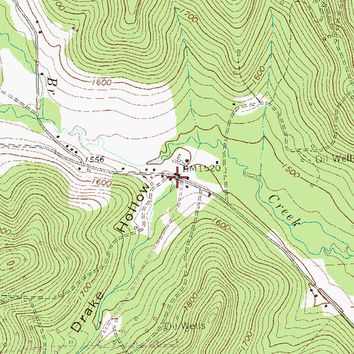 Topographic Map of Drake Hollow, PA