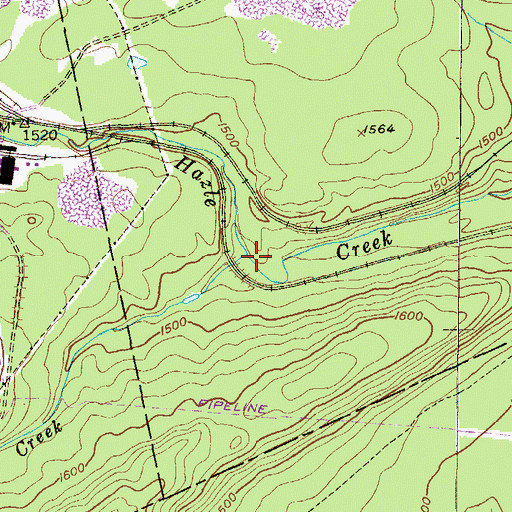 Topographic Map of Dreck Creek, PA