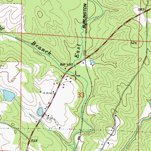 Topographic Map of Dogwood Branch, AL
