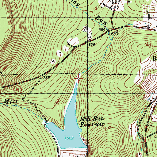 Topographic Map of Dry Gap Run, PA