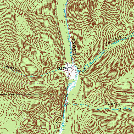 Topographic Map of Dry Hollow, PA