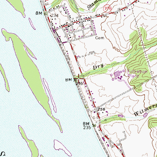 Topographic Map of Dry Run, PA