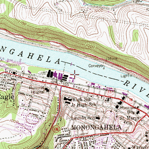 Topographic Map of Dry Run, PA