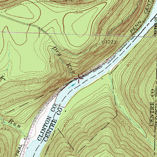 Topographic Map of Dry Run, PA