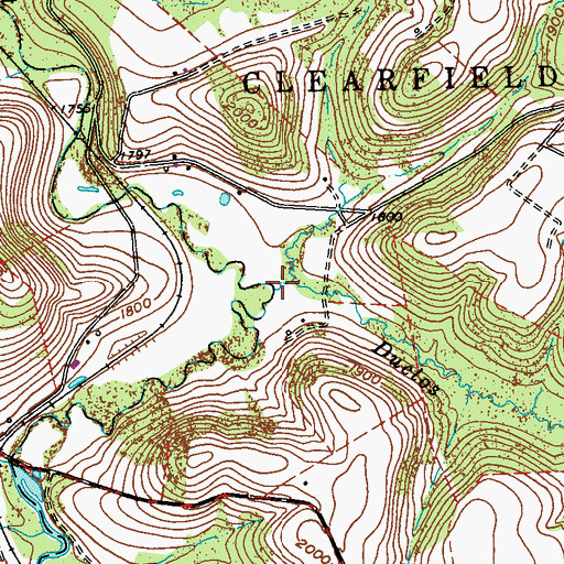 Topographic Map of Duclos Run, PA