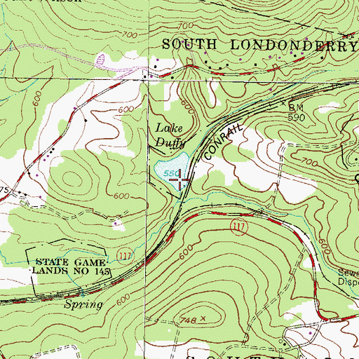 Topographic Map of Lake Duffy, PA