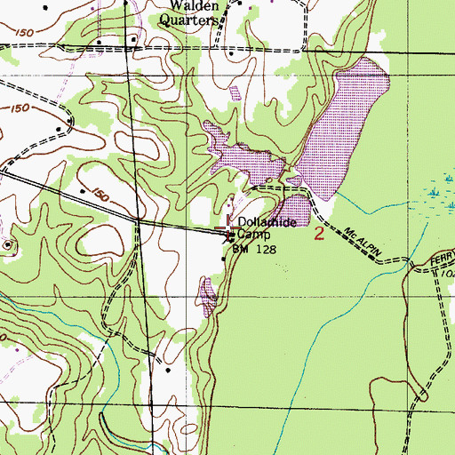 Topographic Map of Dollarhide Camp, AL