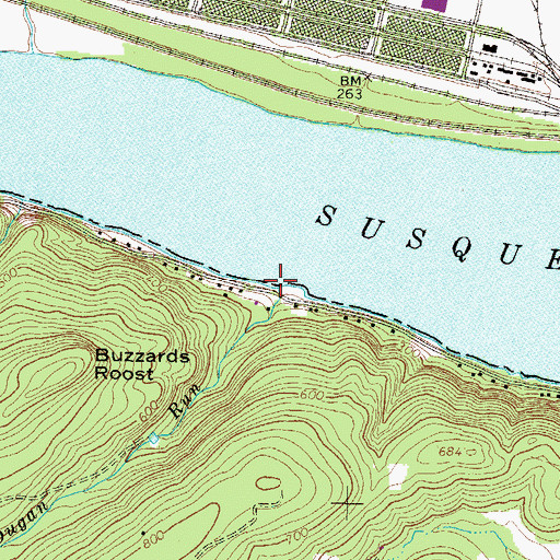 Topographic Map of Dugan Run, PA
