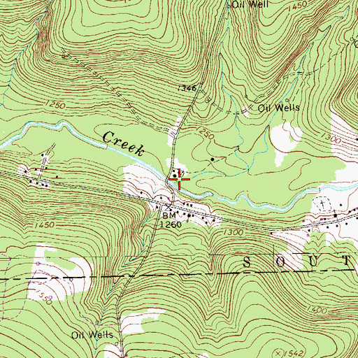 Topographic Map of Dunham Run, PA