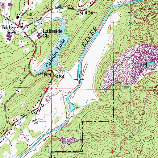 Topographic Map of Dolly Brook, AL