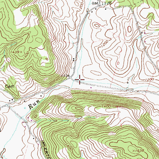 Topographic Map of Dunning Cove, PA