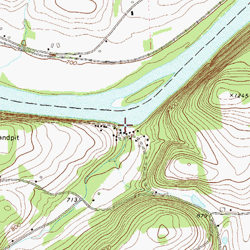Topographic Map of Durell Creek, PA