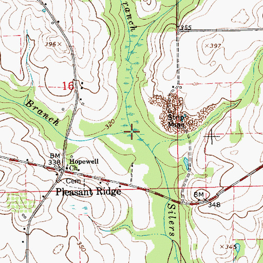 Topographic Map of Dolton Branch, AL