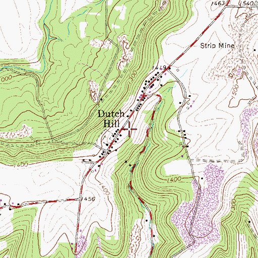 Topographic Map of Dutch Hill, PA