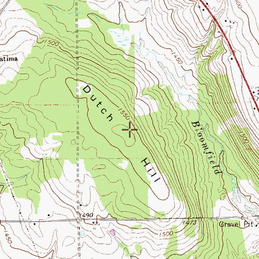 Topographic Map of Dutch Hill, PA