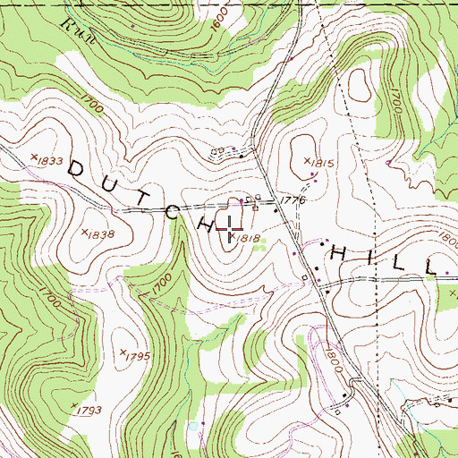Topographic Map of Dutch Hill, PA