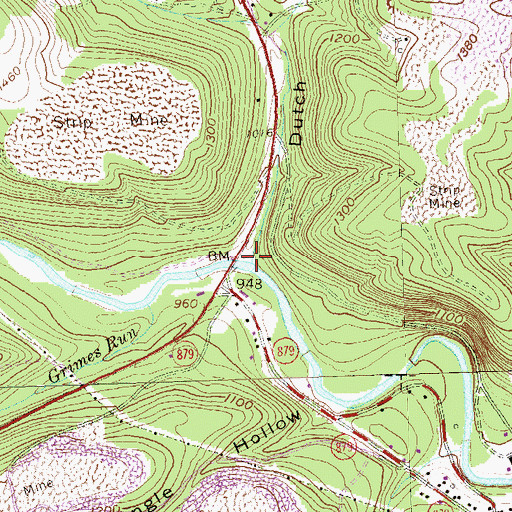 Topographic Map of Dutch Hollow, PA