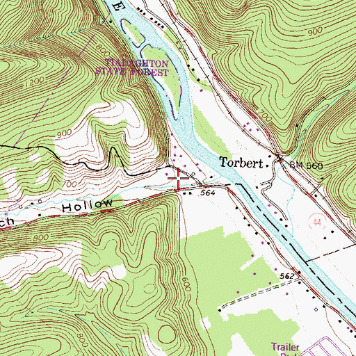 Topographic Map of Dutch Hollow, PA