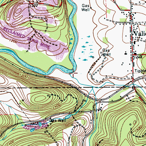 Topographic Map of Dutch Run, PA