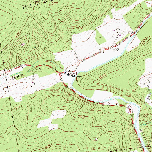 Topographic Map of Dutchman Run, PA