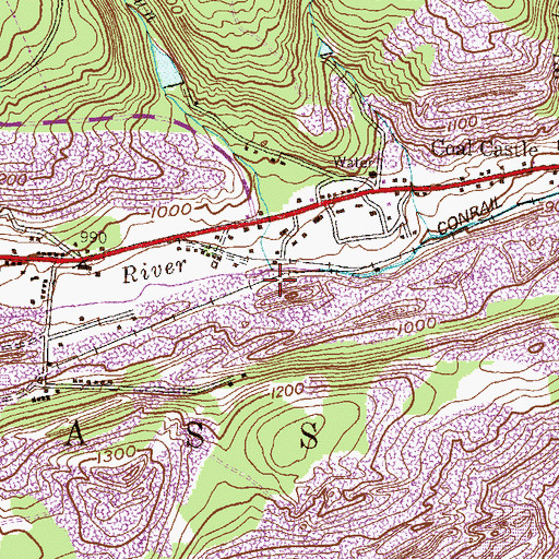 Topographic Map of Dyer Run, PA