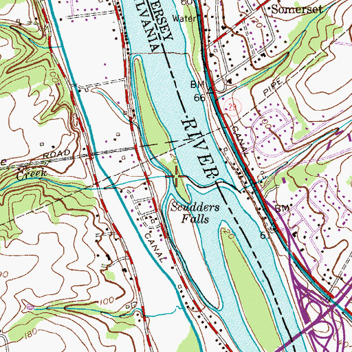 Topographic Map of Dyers Creek, PA