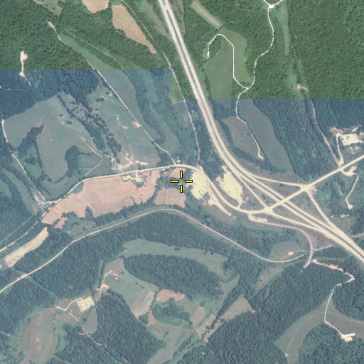 Aerial/Satellite Image of Dyers Fork, PA