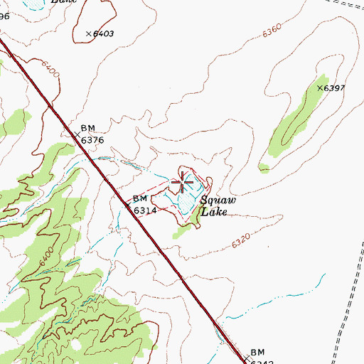 Topographic Map of Squaw Lake, AZ