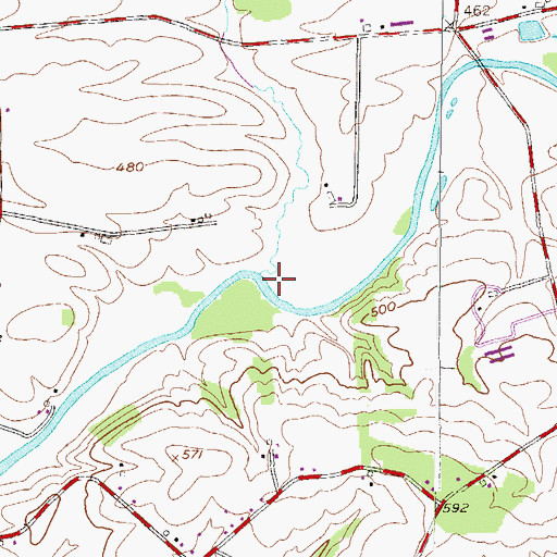 Topographic Map of Earlakill Run, PA
