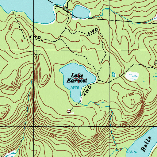 Topographic Map of Lake Earnest, PA