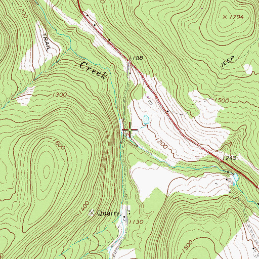 Topographic Map of East Branch Canawacta Creek, PA