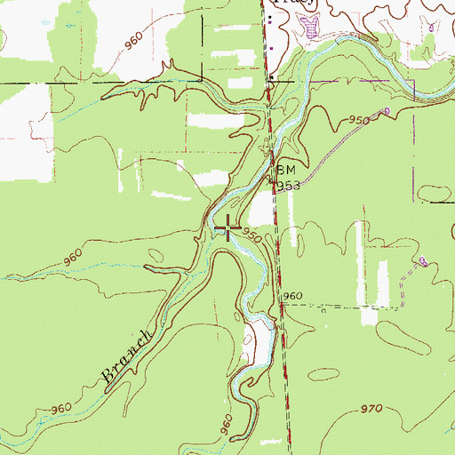 Topographic Map of East Branch Conneaut Creek, PA