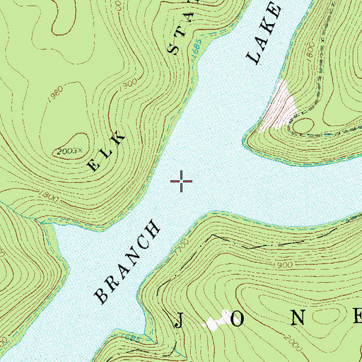 Topographic Map of East Branch Clarion River Lake, PA