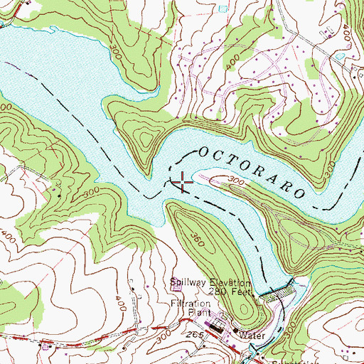 Topographic Map of East Branch Octoraro Creek, PA