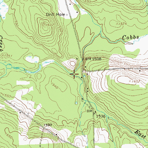 Topographic Map of East Branch Spring Creek, PA