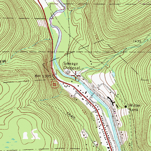Topographic Map of East Creek Tioga River, PA