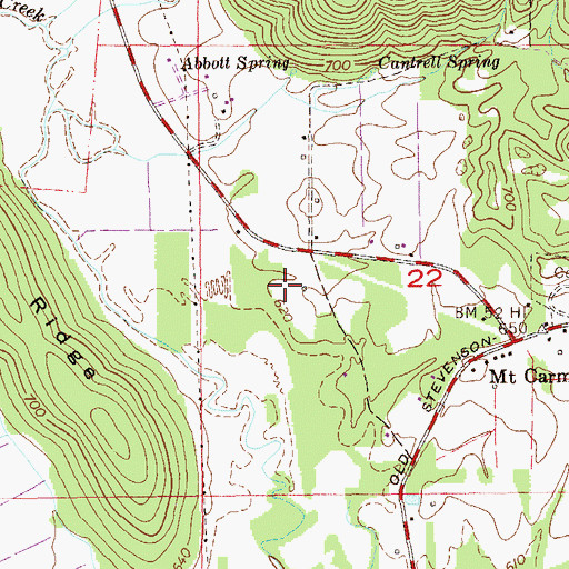 Topographic Map of Doran Cove, AL