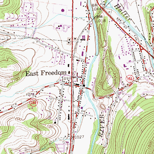 Topographic Map of East Freedom, PA