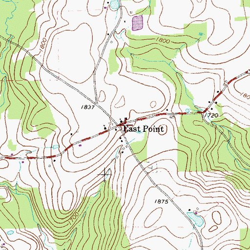 Topographic Map of East Point, PA