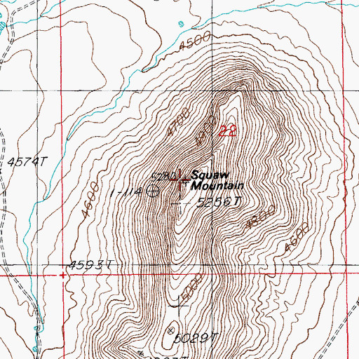 Topographic Map of Squaw Mountain, AZ
