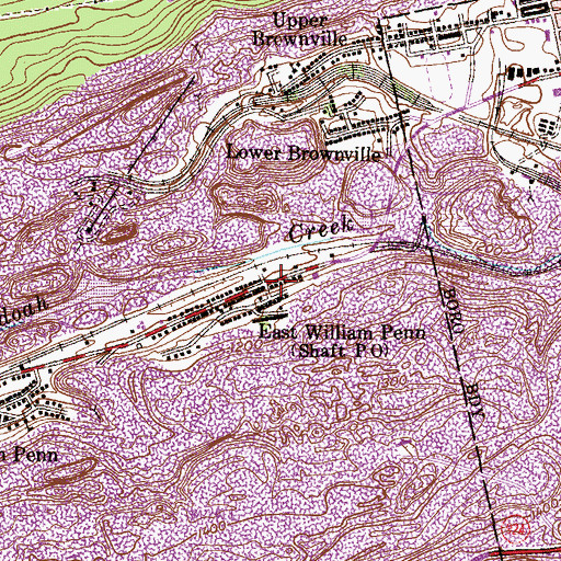 Topographic Map of East William Penn, PA