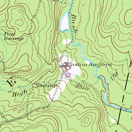 Topographic Map of Easton Anglers, PA