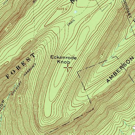 Topographic Map of Eckenrode Knob, PA