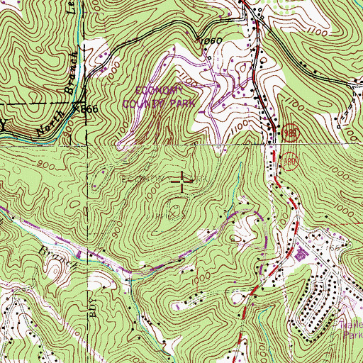Topographic Map of Economy Park, PA
