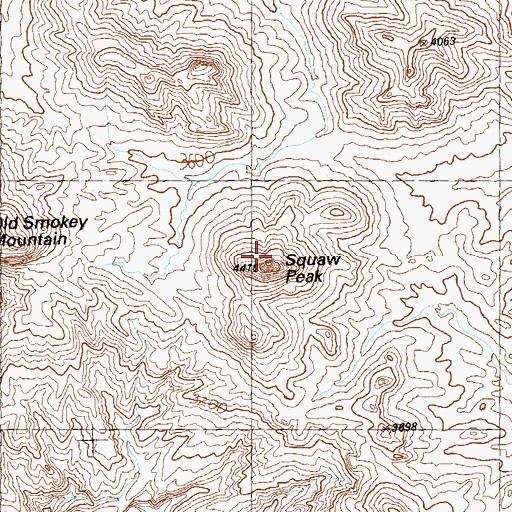 Topographic Map of Squaw Peak, AZ