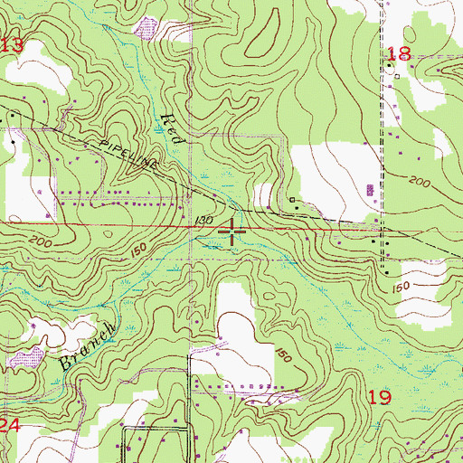 Topographic Map of Double Branch, AL