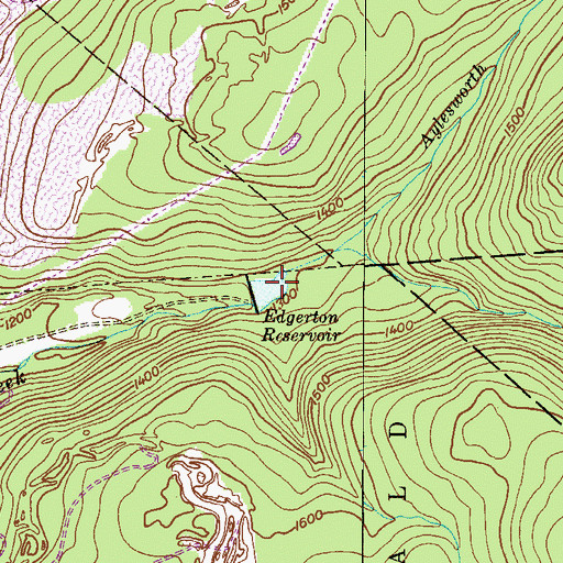 Topographic Map of Edgerton Reservoir, PA