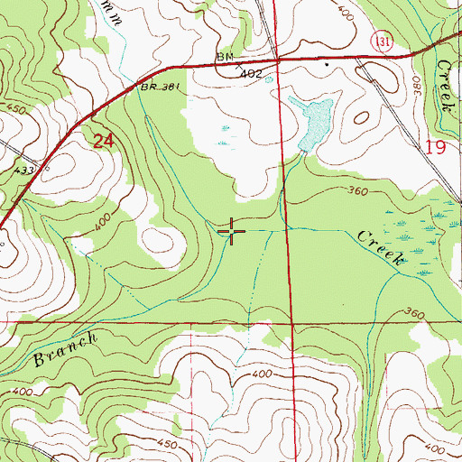 Topographic Map of Double Branch, AL