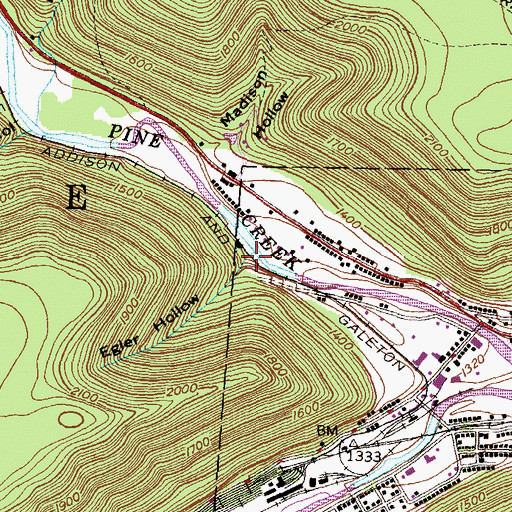 Topographic Map of Egler Hollow, PA