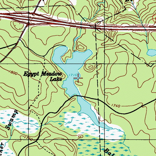 Topographic Map of Egypt Meadow Lake, PA